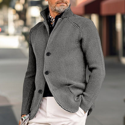 Tailored Button Knit Cardigan