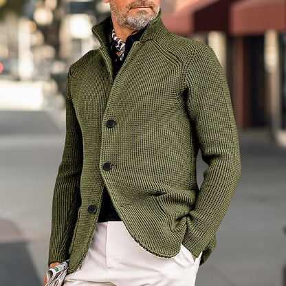 Tailored Button Knit Cardigan