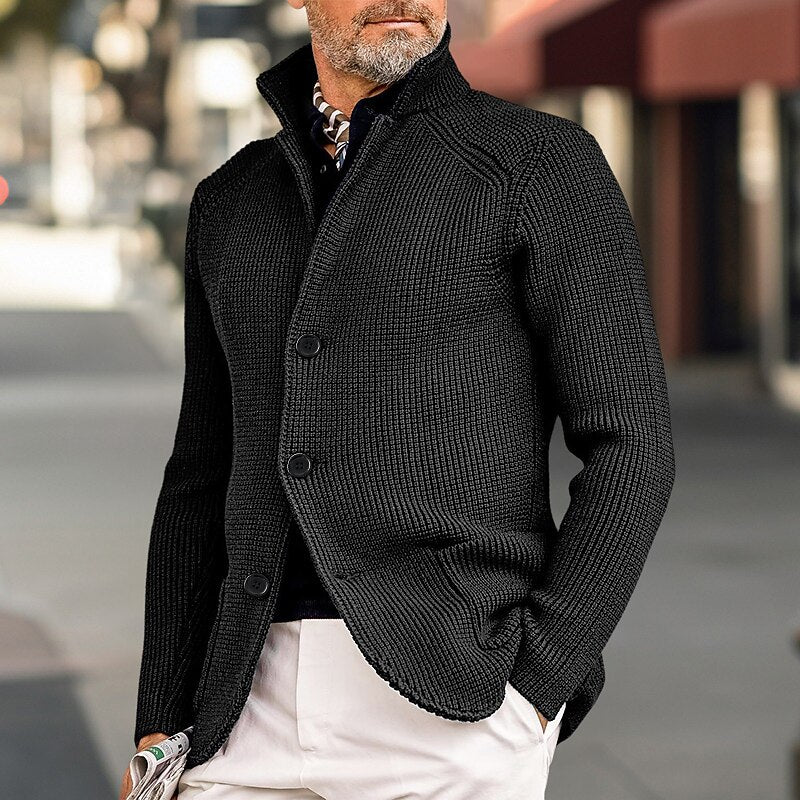 Tailored Button Knit Cardigan