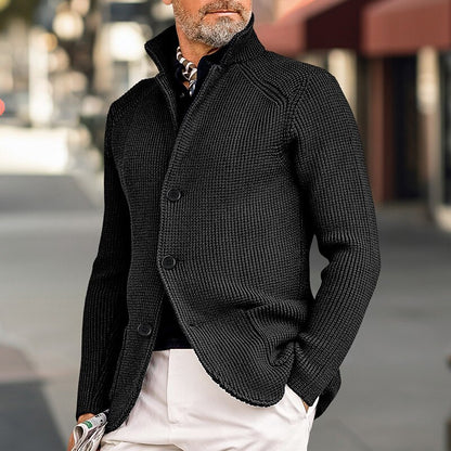 Tailored Button Knit Cardigan