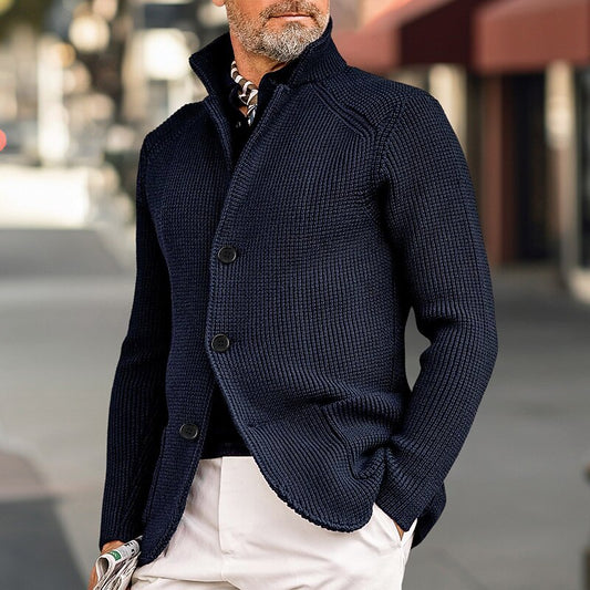 Tailored Button Knit Cardigan