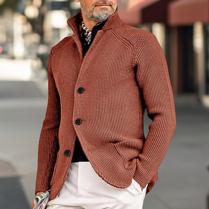 Tailored Button Knit Cardigan