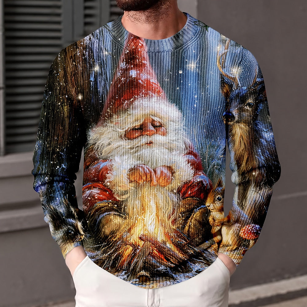 Winter Deer Portrait Sweater