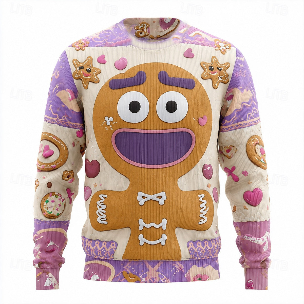 Fanged Gingerbread Christmas Sweater