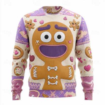 Fanged Gingerbread Christmas Sweater