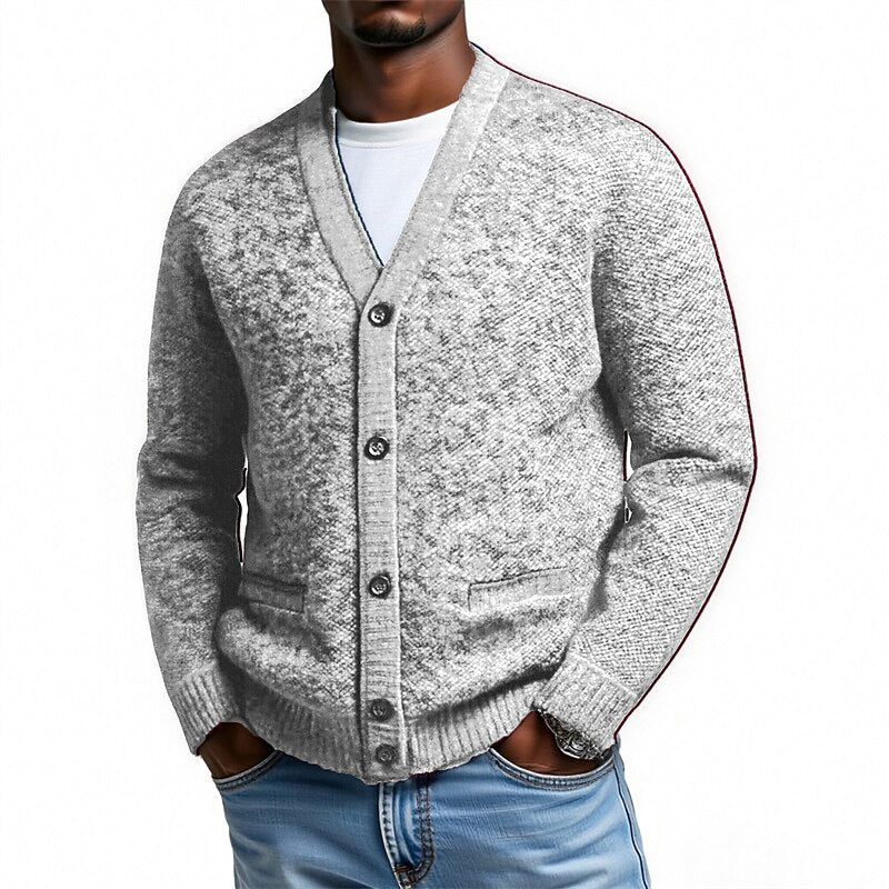 Marl Button V-Neck Cardigan