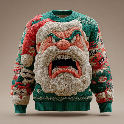 Roaring Santa Christmas Sweater