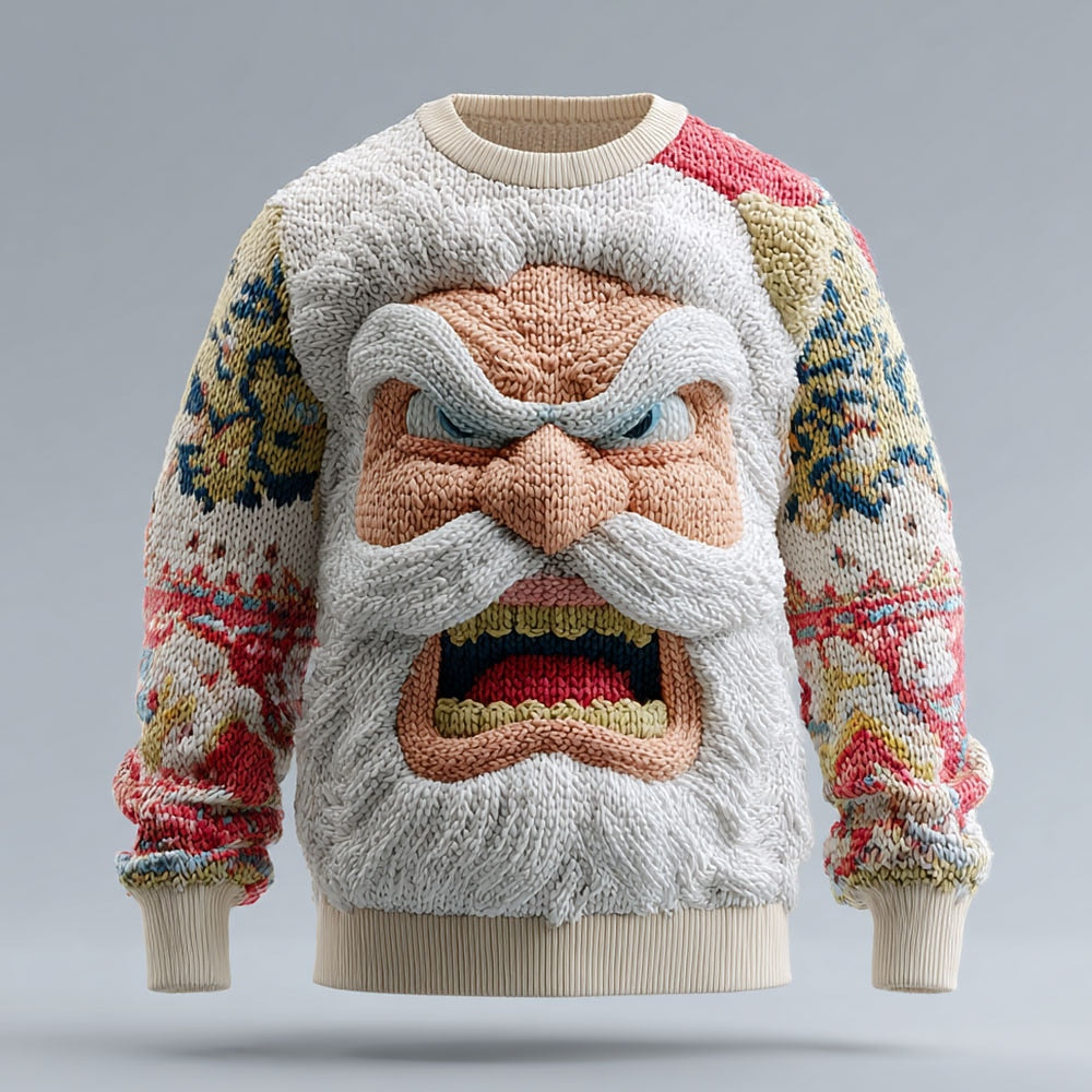 Roaring Santa Christmas Sweater