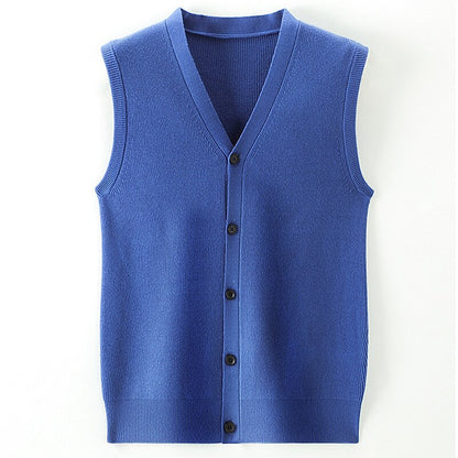 Tailored V-Neck Cardigan Vest