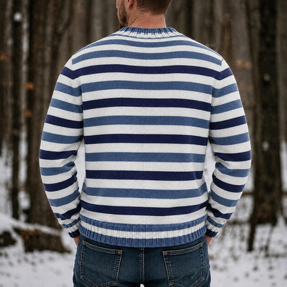Coastal Stripe V-Neck Cardigan