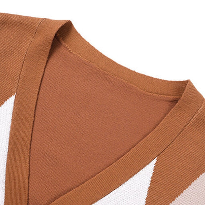 Peak Diamond V-Neck Cardigan