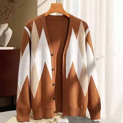 Peak Diamond V-Neck Cardigan