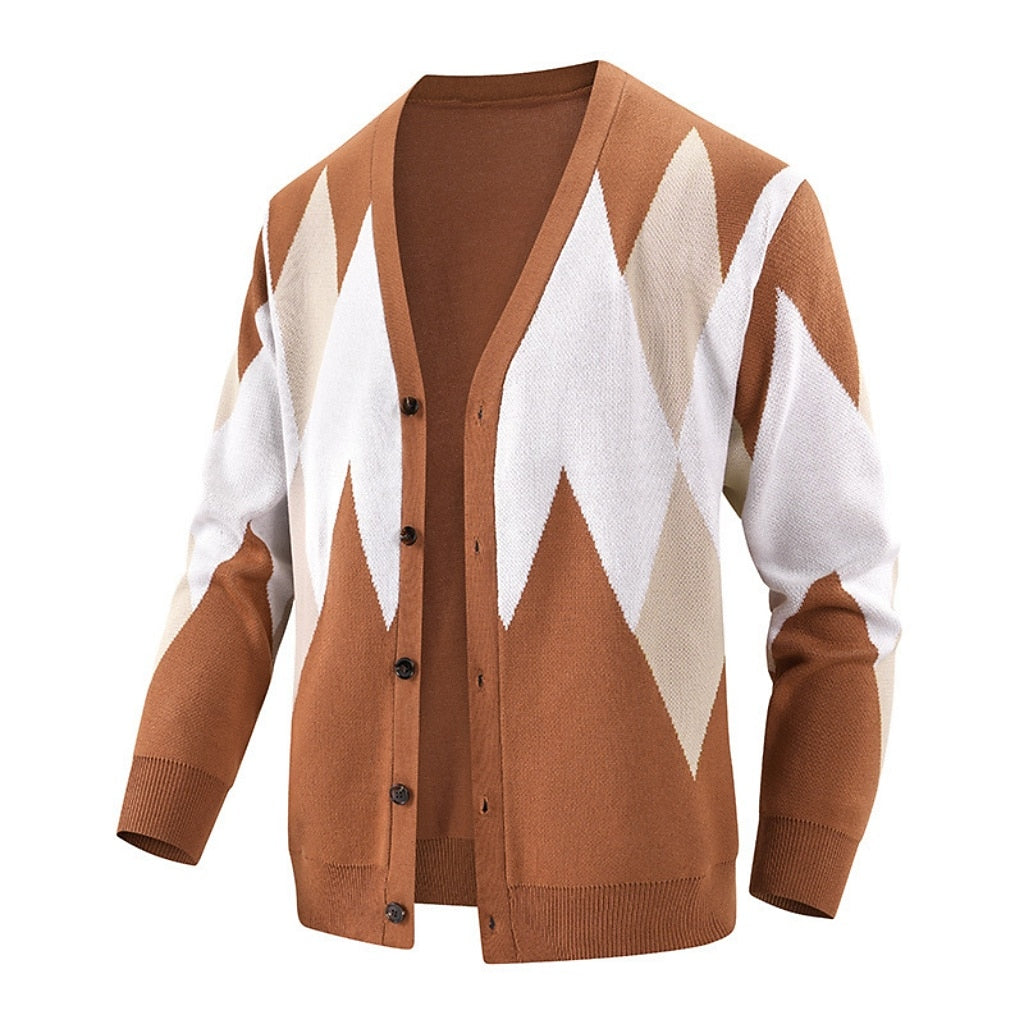 Peak Diamond V-Neck Cardigan