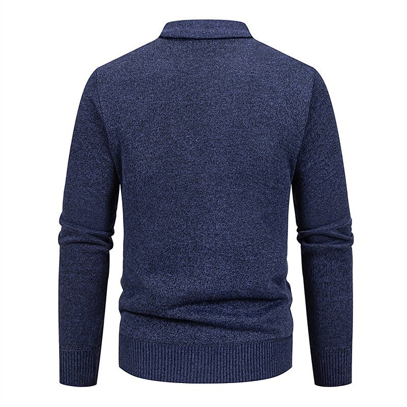 Outlined Argyle V-Neck Cardigan