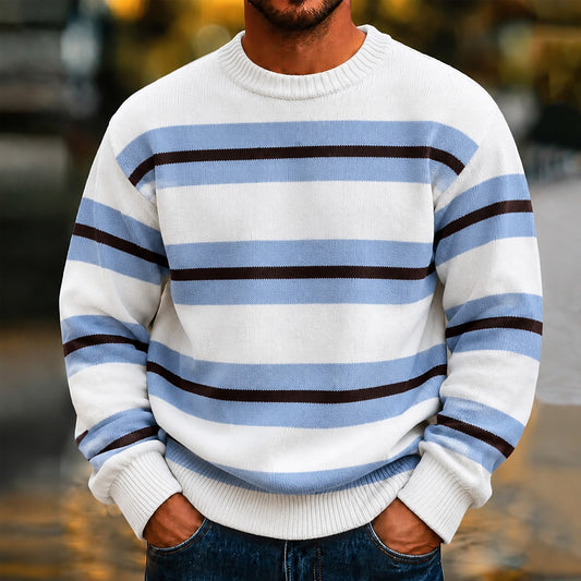 Layered Blue Stripe Sweater