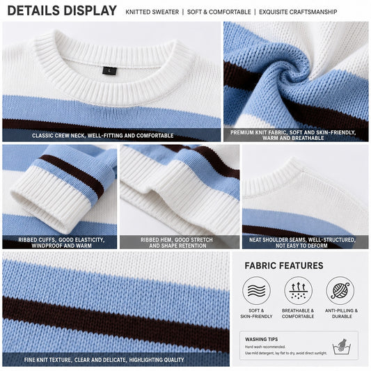 Layered Blue Stripe Sweater