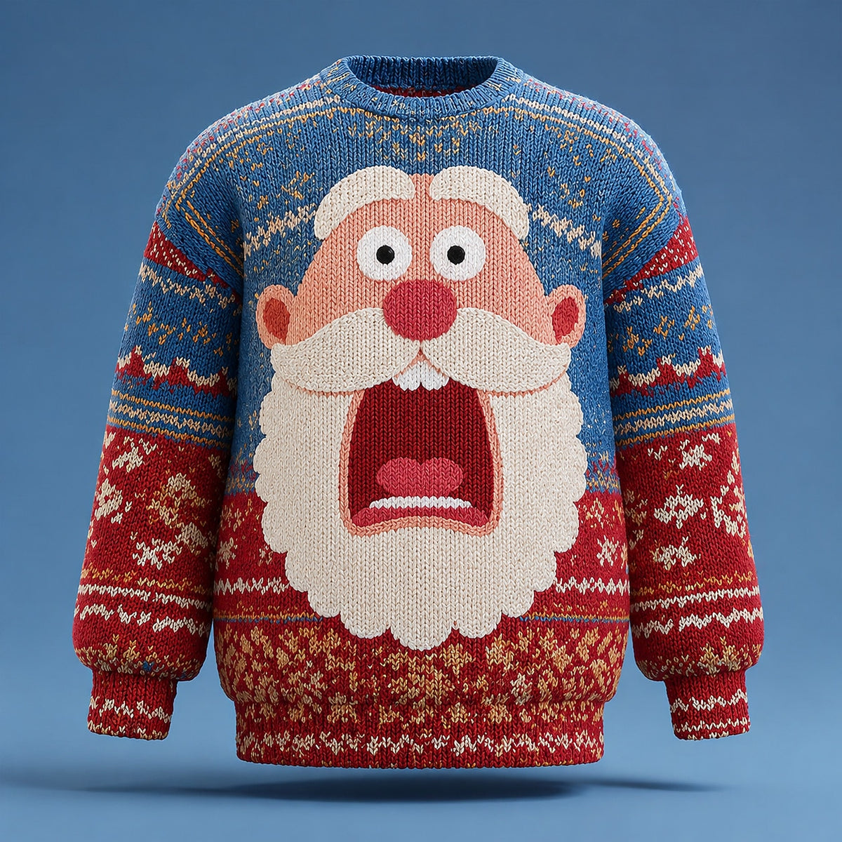 Cartoon Santa Expression Sweater