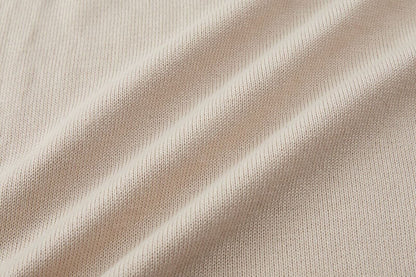 Fine Rib Stand-Collar Zip Cardigan
