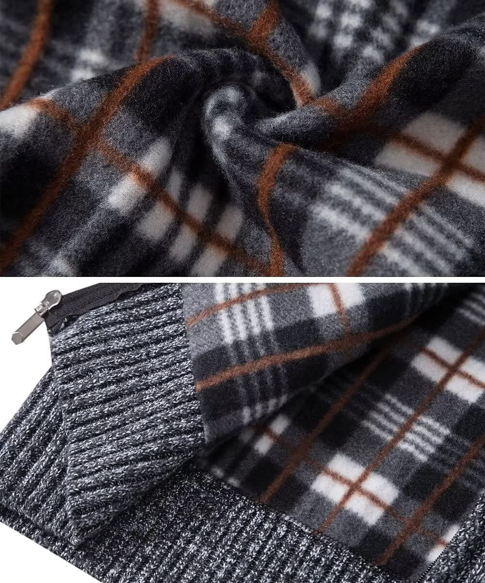 Contrast Collar Zip Cardigan