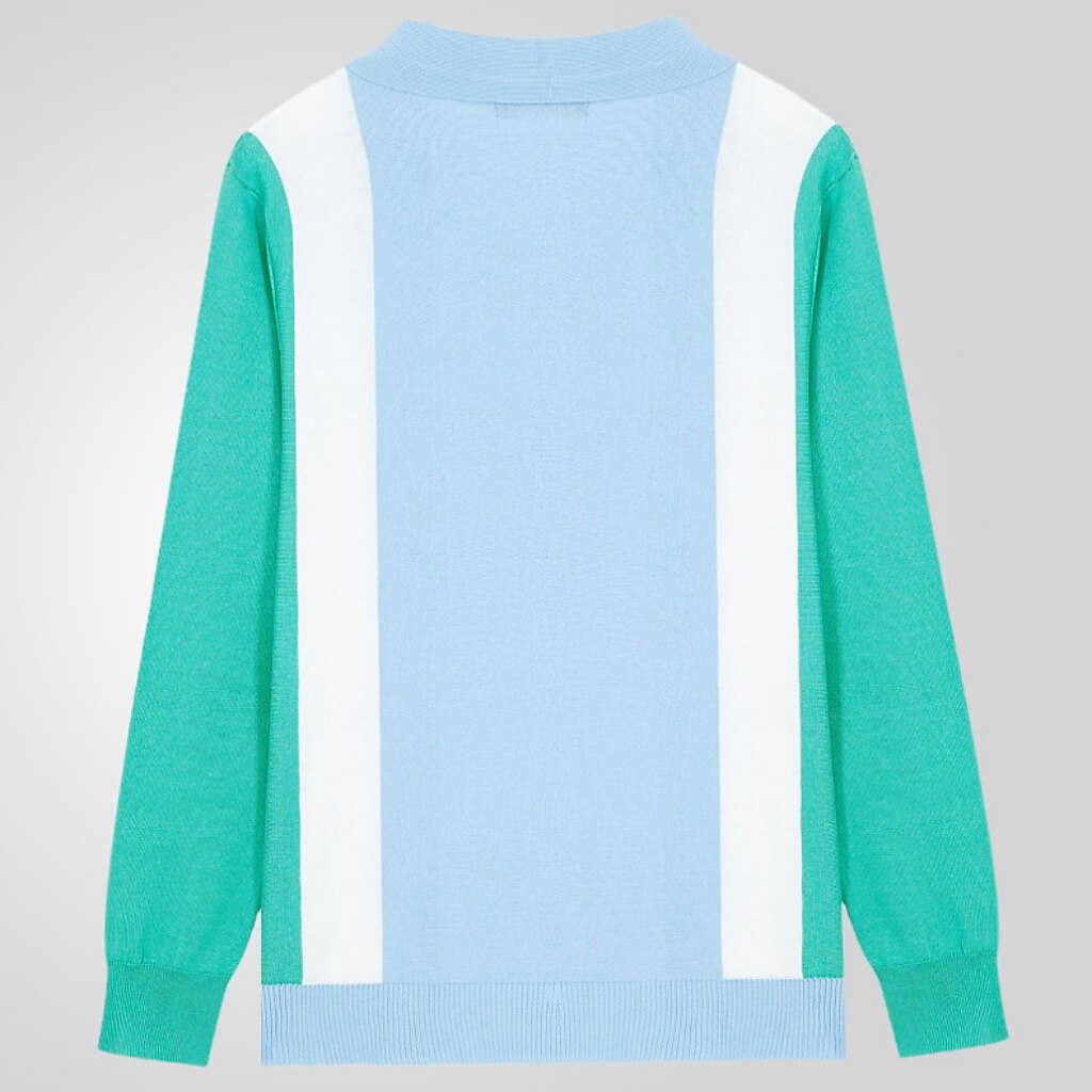 Contrast Sleeve Collar Cardigan