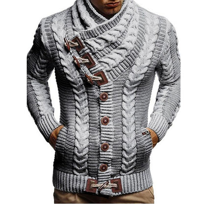 Cable Toggle Collar Cardigan