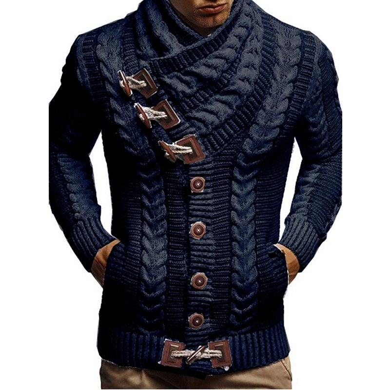 Cable Toggle Collar Cardigan