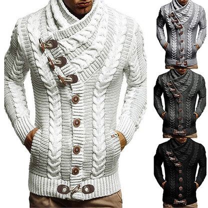 Cable Toggle Collar Cardigan