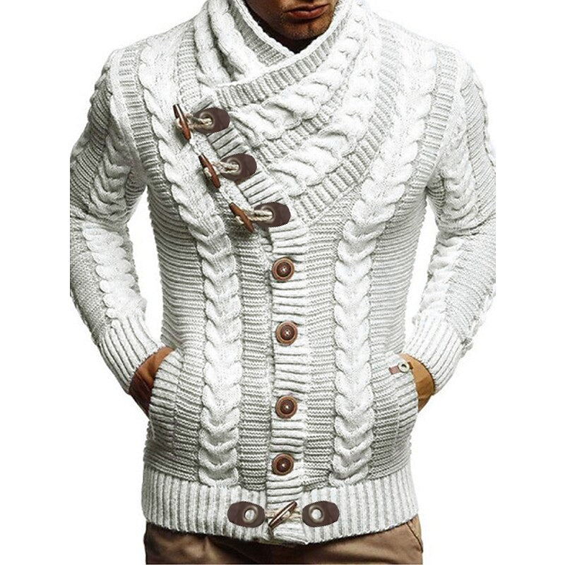 Cable Toggle Collar Cardigan