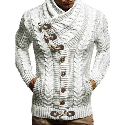 Cable Toggle Collar Cardigan