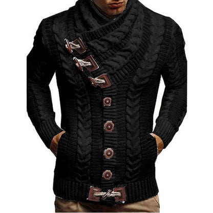 Cable Toggle Collar Cardigan