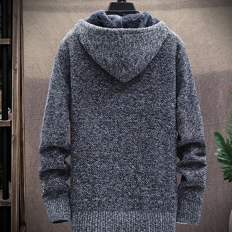 Marl Hooded Zip Cardigan
