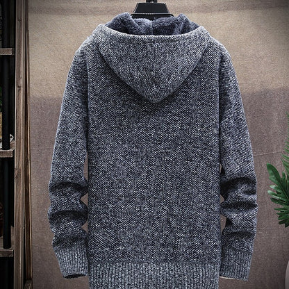 Marl Hooded Zip Cardigan