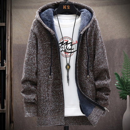 Marl Hooded Zip Cardigan