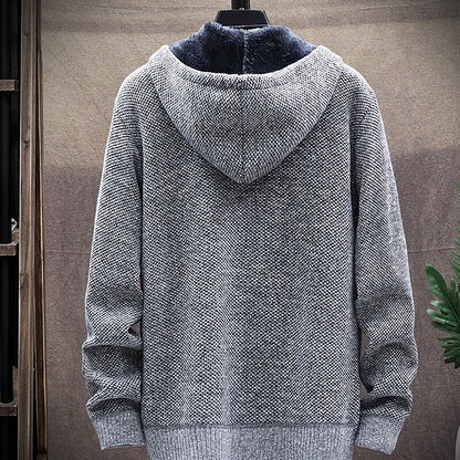 Marl Hooded Zip Cardigan