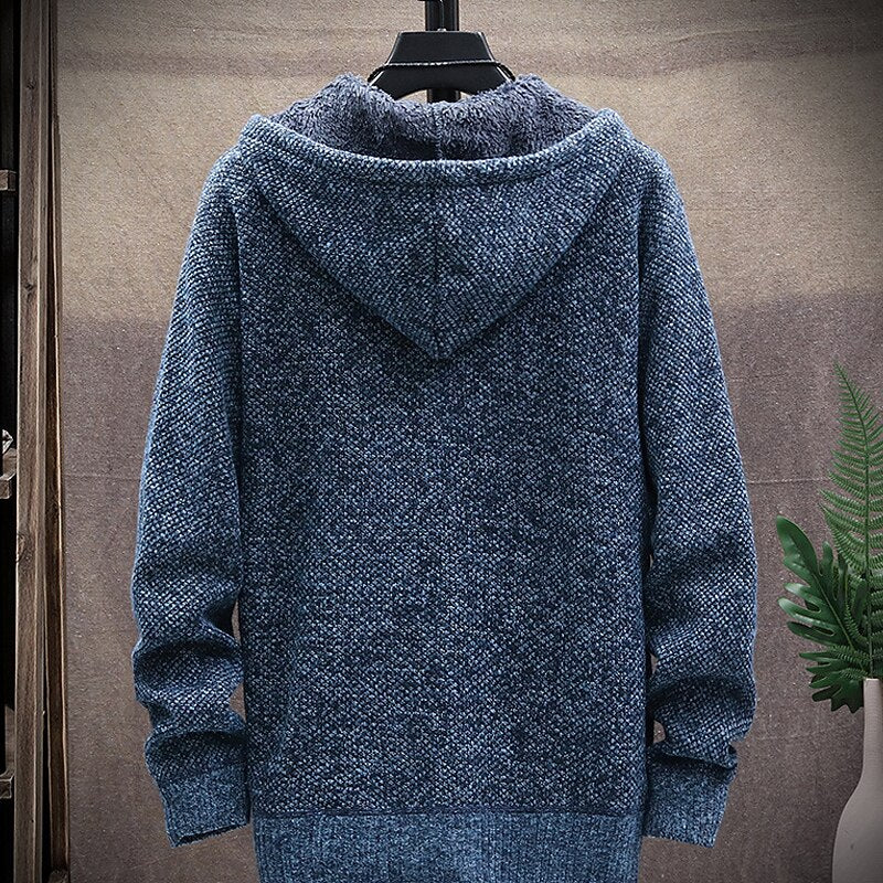 Marl Hooded Zip Cardigan
