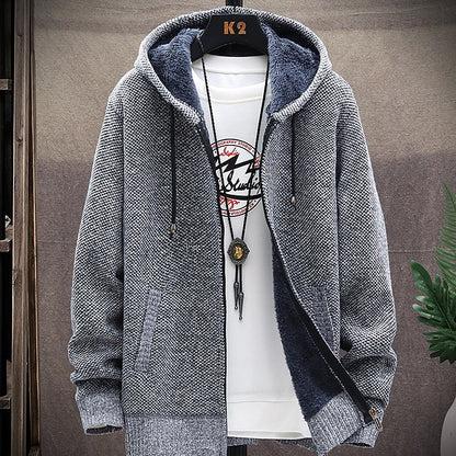 Marl Hooded Zip Cardigan