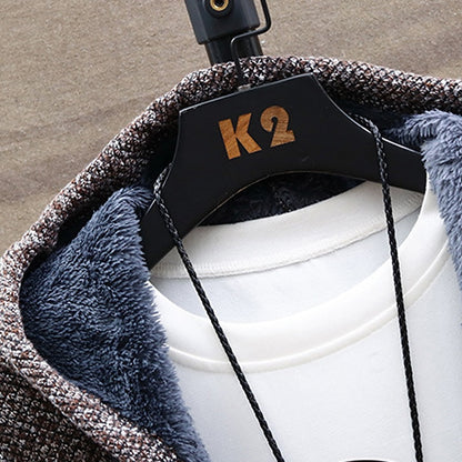 Marl Hooded Zip Cardigan