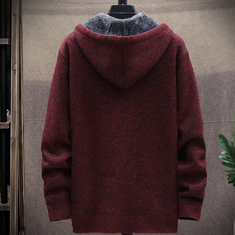 Marl Hooded Zip Cardigan