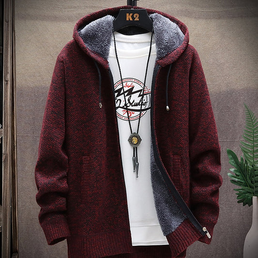 Marl Hooded Zip Cardigan