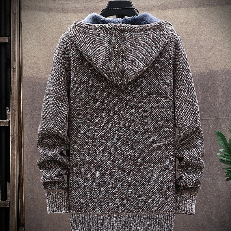 Marl Hooded Zip Cardigan