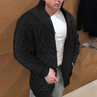 Diamond Cable Button Cardigan