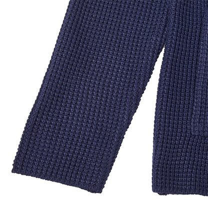 Waffle Texture Knit Blazer Cardigan