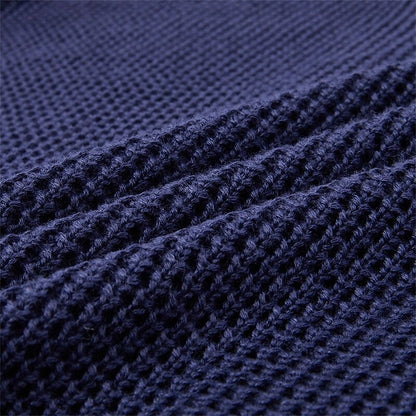 Waffle Texture Knit Blazer Cardigan