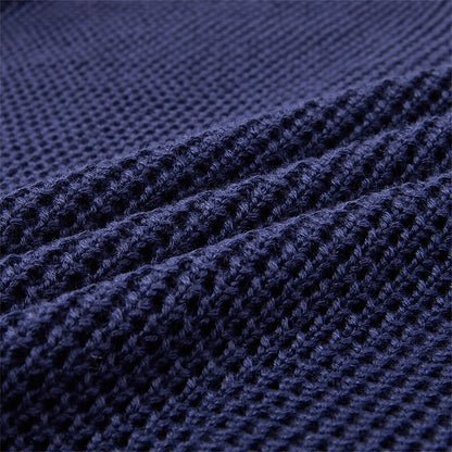 Waffle Texture Knit Blazer Cardigan