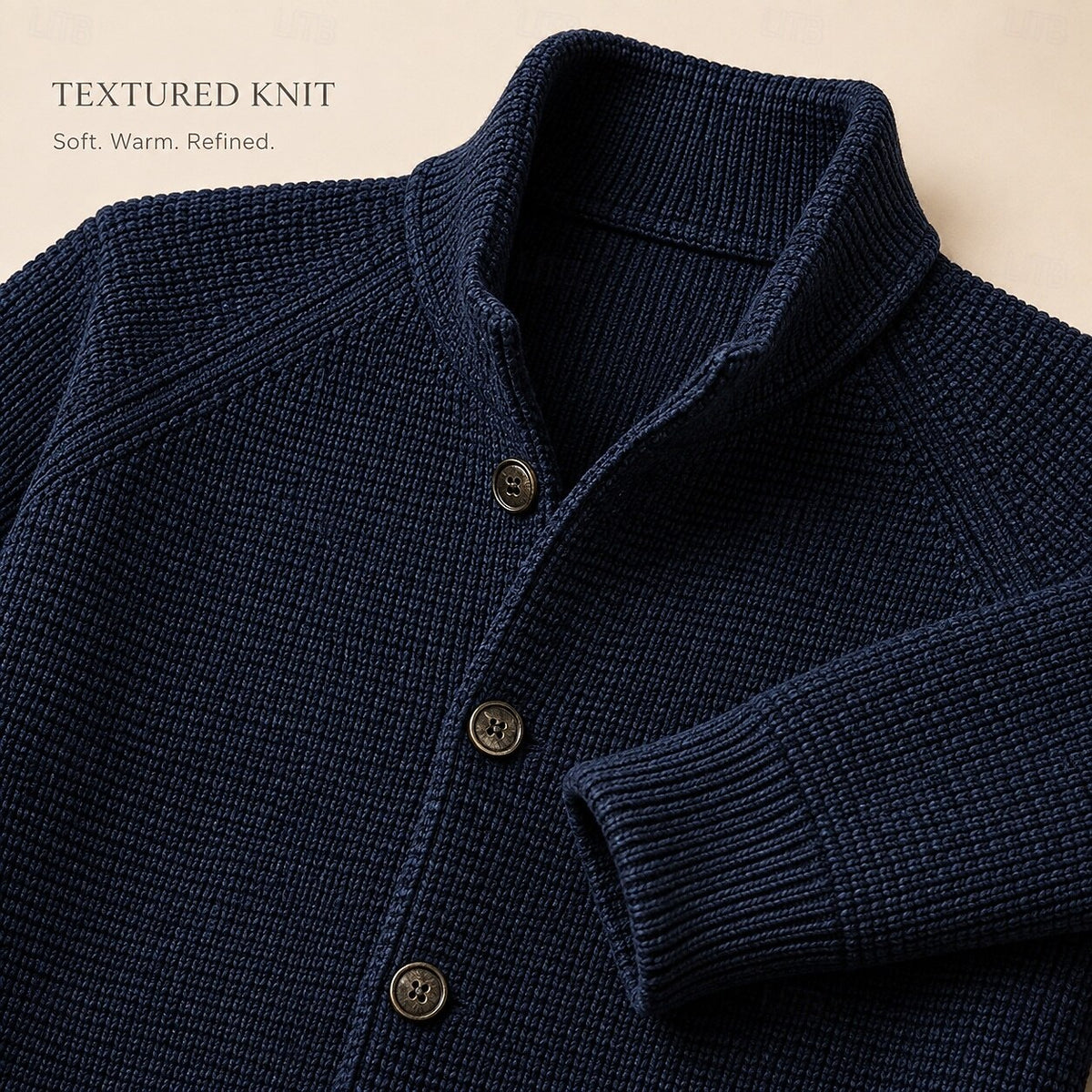 Waffle Texture Knit Blazer Cardigan