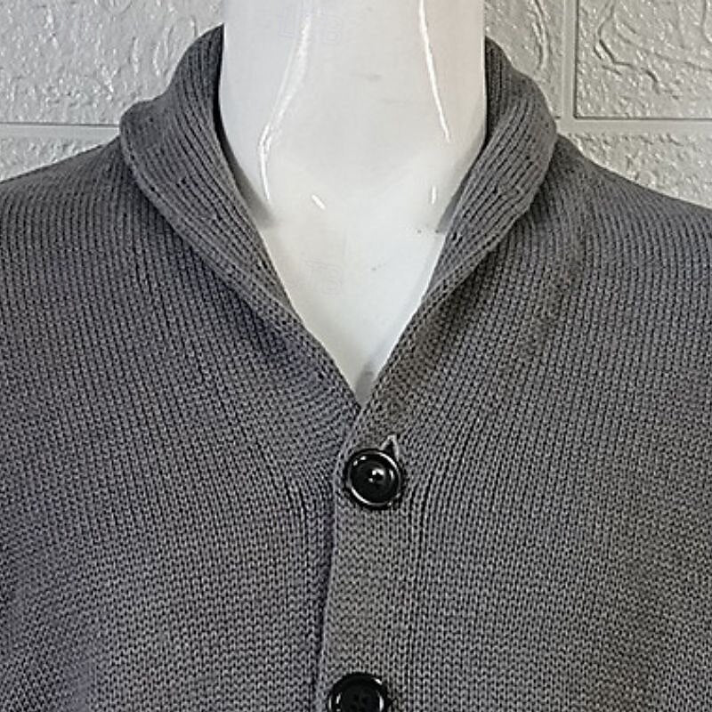 Shawl Rib Button Cardigan