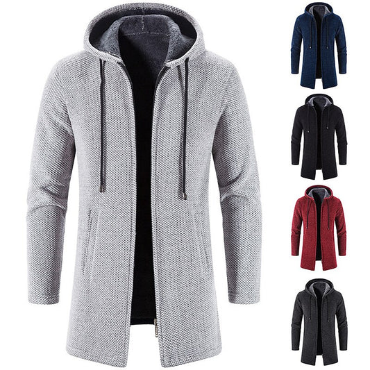 Longline Hooded Zip Cardigan