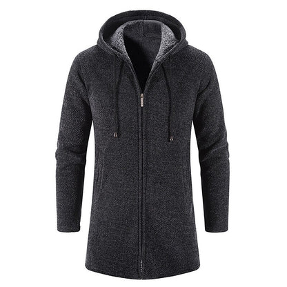 Longline Hooded Zip Cardigan