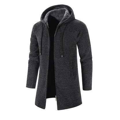 Longline Hooded Zip Cardigan