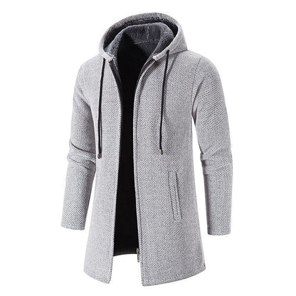Longline Hooded Zip Cardigan